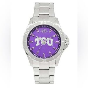 TCU Horned Frogs Sport Bracelet Team Color Dial Watch by Jack Mason NWT!